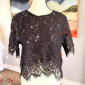 Chance or Fate Black Lace Blouse